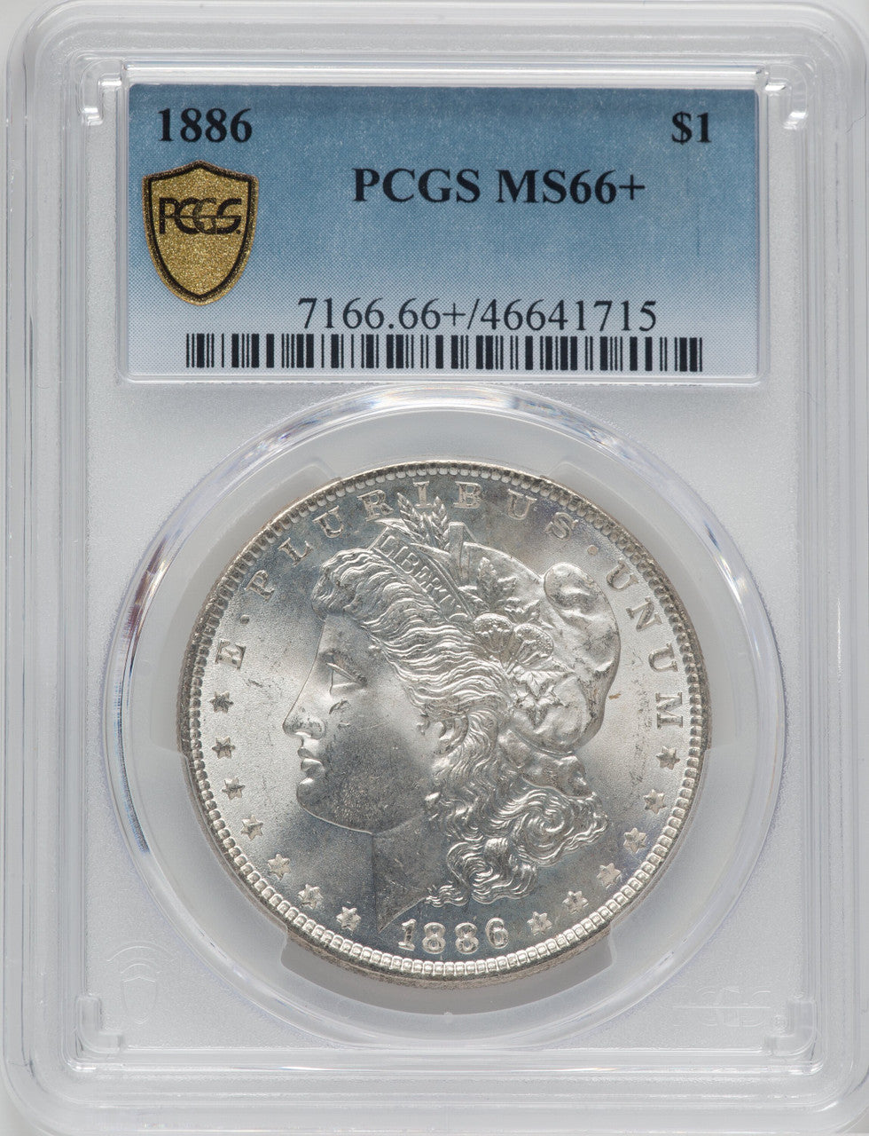 1886 $1 Morgan Dollar PCGS MS66+