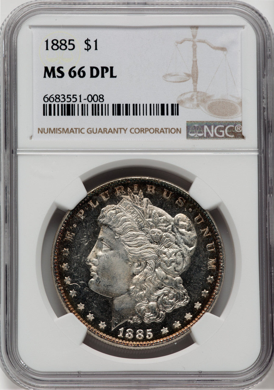 1885 $1 Morgan DMPL Morgan Dollar NGC MS66
