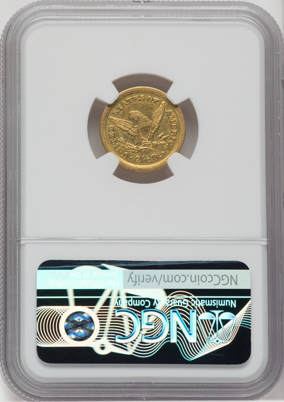 1846-O $2.50 Liberty Quarter Eagle NGC AU50