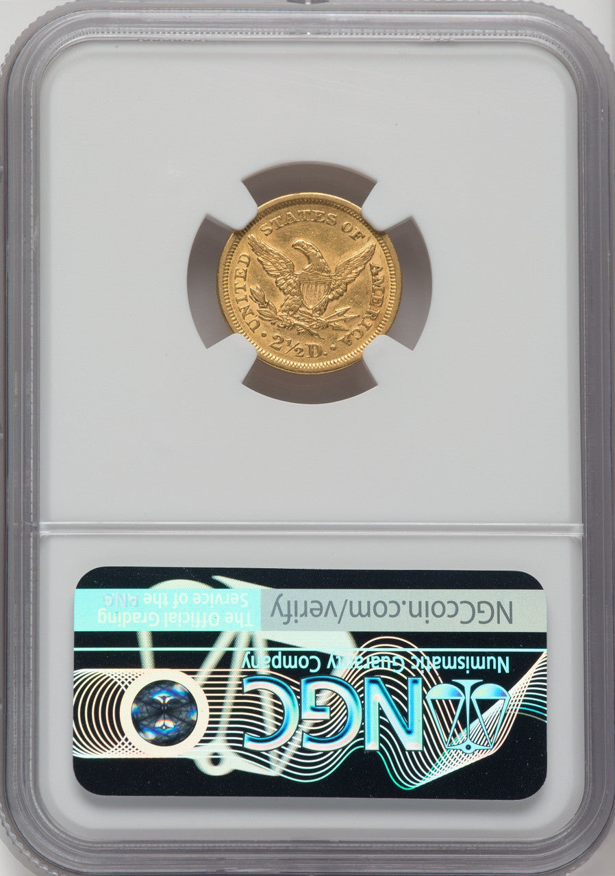 1852 $2.50 Liberty Quarter Eagle NGC AU55