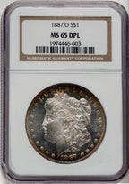 1887-O $1 DM Morgan Dollar NGC MS65