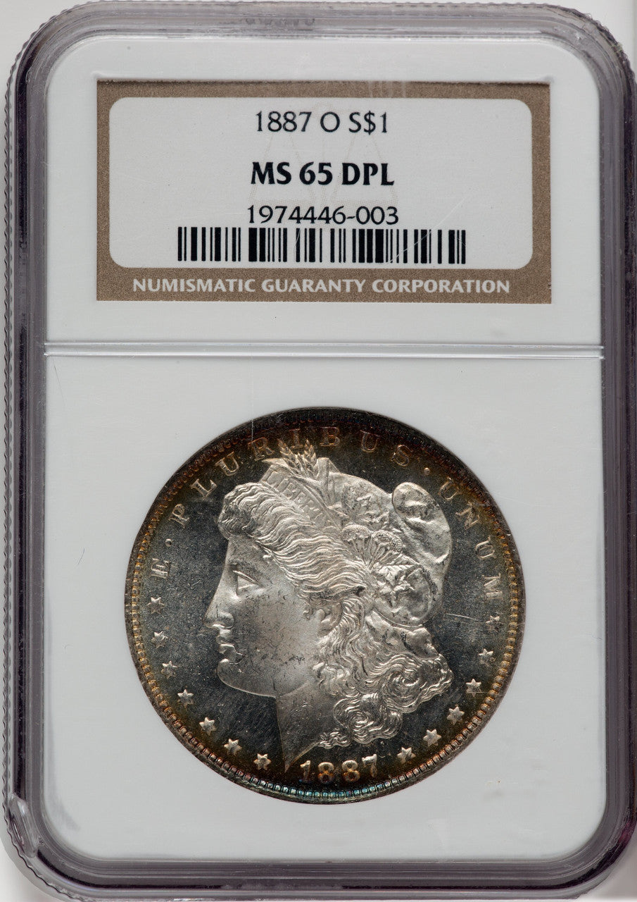 1887-O $1 DM Morgan Dollar NGC MS65