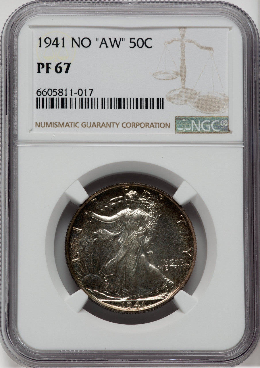 1941 50C Proof Walking Liberty Half Dollar NGC PR67