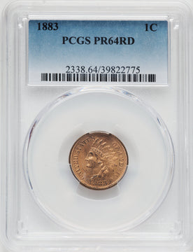 1883 1C RD Proof Indian Cent PCGS PR64