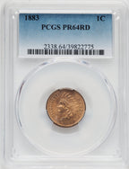 1883 1C RD Proof Indian Cent PCGS PR64