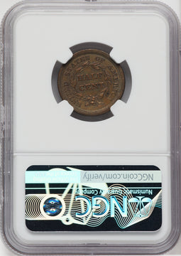 1850 1/2 C C-1 BN Half Cent NGC MS61