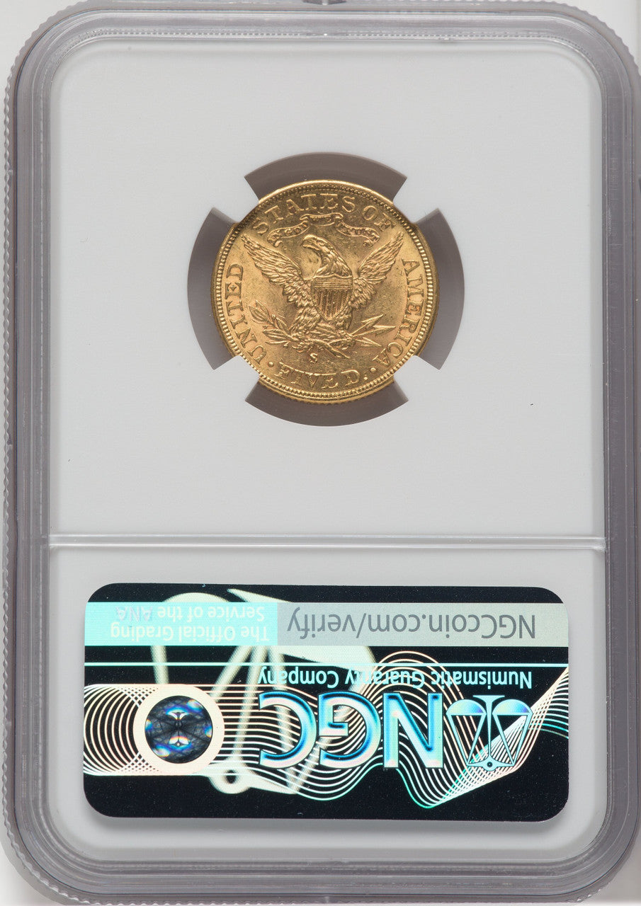 1906-S $5 Liberty Half Eagle NGC MS62