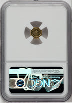1868 25C BG-746 MSPL California Fractional Gold NGC MS64