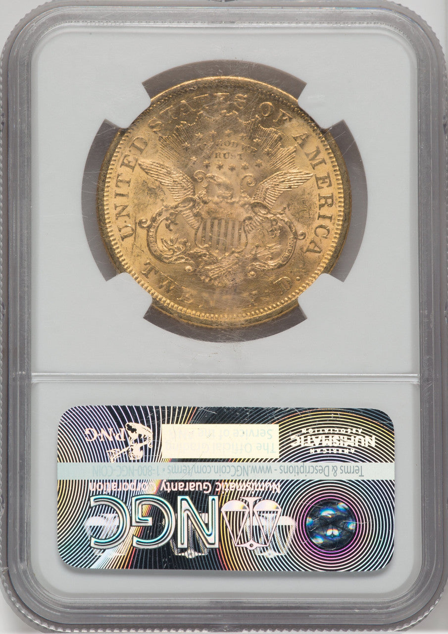 1876-S $20 Liberty Double Eagle NGC MS60