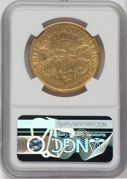 1877-S $20 Liberty Double Eagle NGC XF45