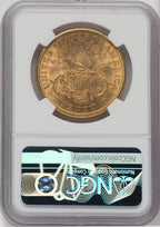 1876 $20 Liberty Double Eagle NGC MS62
