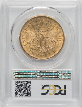 1876-S $20 Liberty Double Eagle PCGS AU55