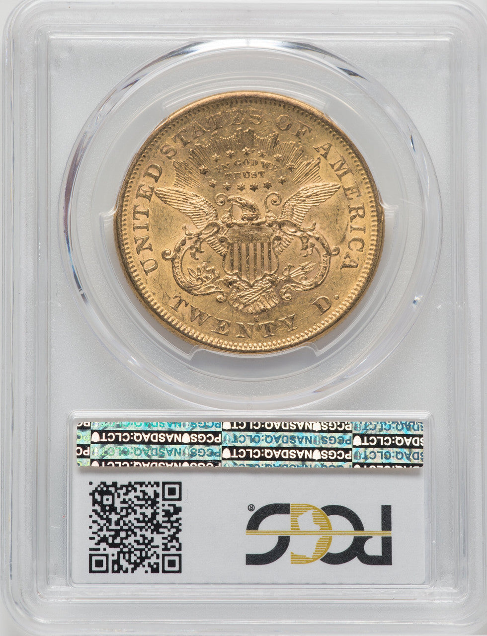 1876-S $20 Liberty Double Eagle PCGS AU55