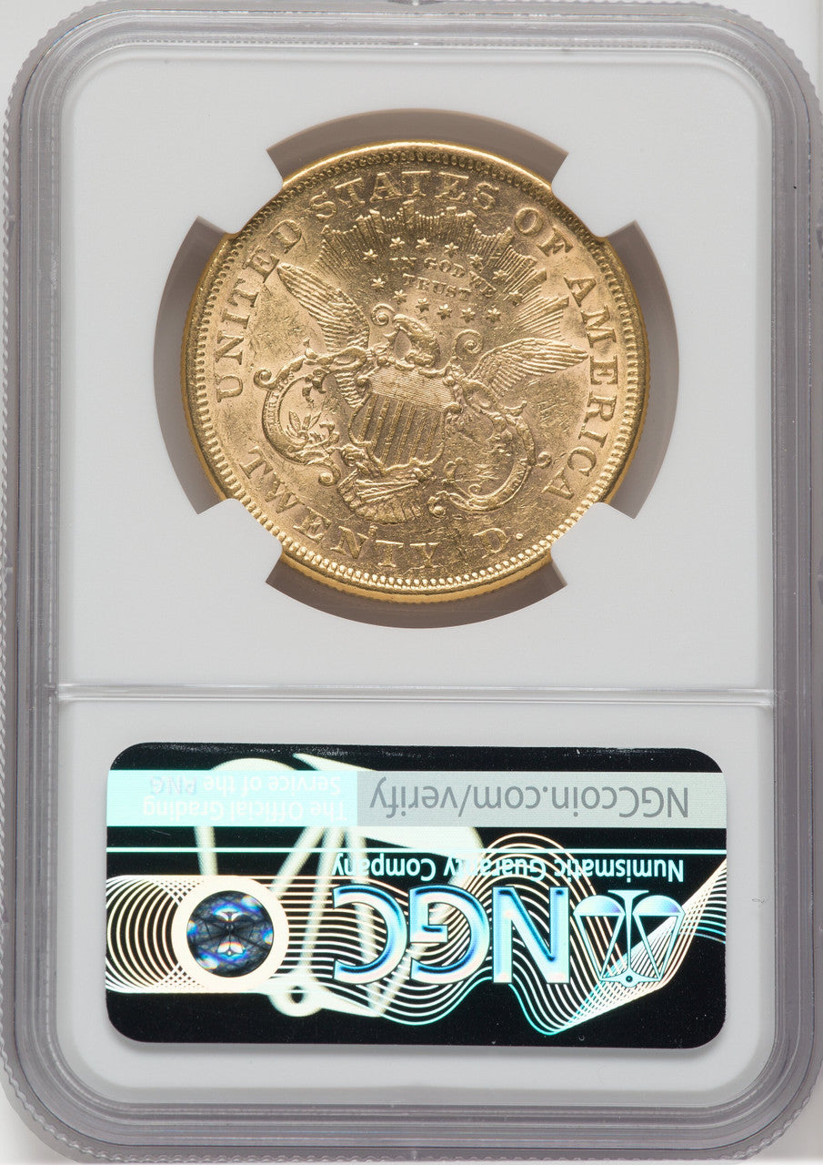 1875-S $20 Liberty Double Eagle NGC AU53