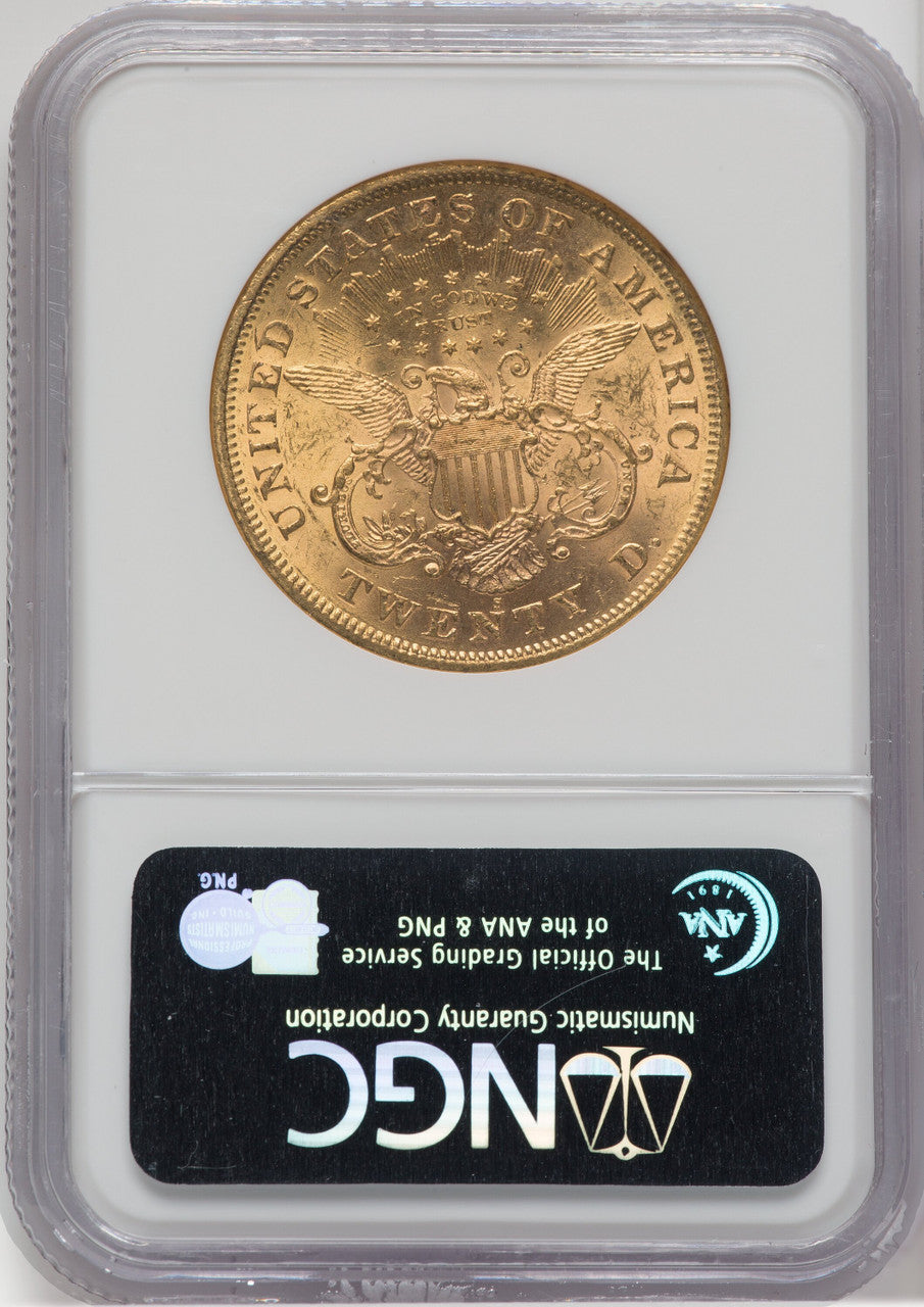 1875-S $20 Liberty Double Eagle NGC MS61