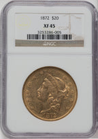 1872 $20 Liberty Double Eagle NGC XF45