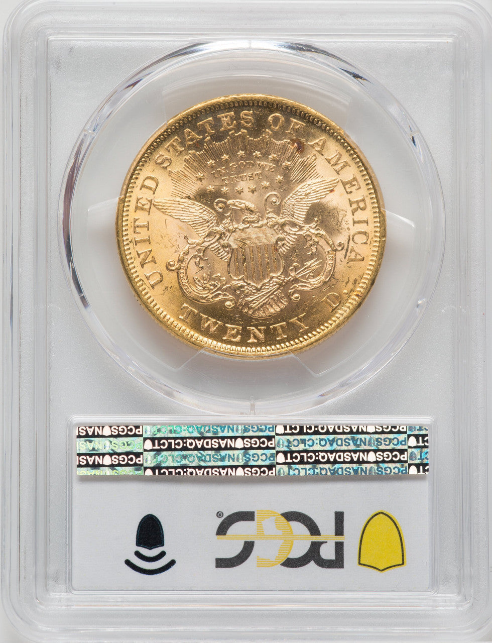 1872 $20 Liberty Double Eagle PCGS MS61