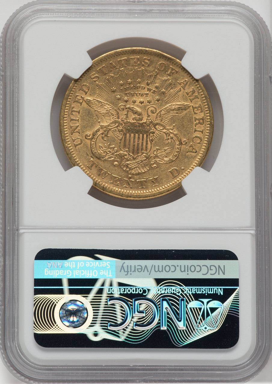 1872-S $20 Liberty Double Eagle NGC AU53