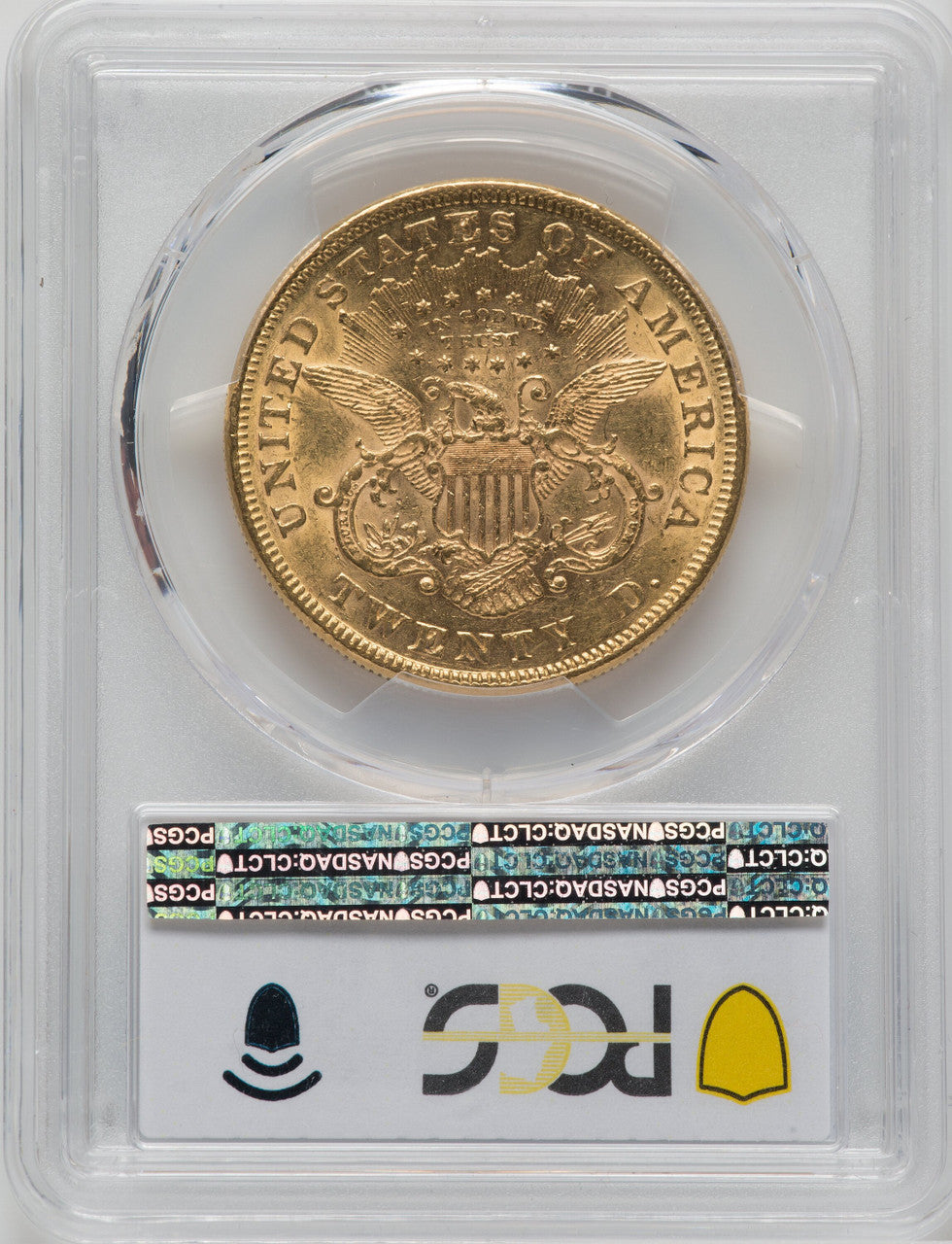1873 $20 OPEN 3 Liberty Double Eagle PCGS AU53