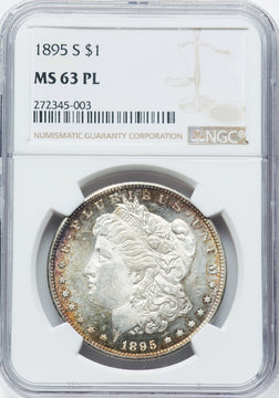 1895-S $1 PL Morgan Dollar NGC MS63