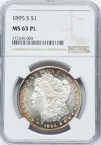 1895-S $1 PL Morgan Dollar NGC MS63