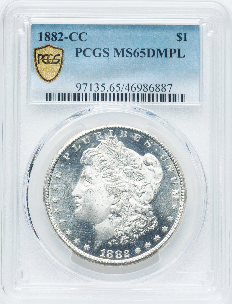 1882-CC $1 DM Morgan Dollar PCGS MS65