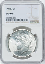1926 $1 Peace Dollar NGC MS66