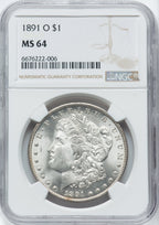 1891-O $1 Morgan Dollar NGC MS64