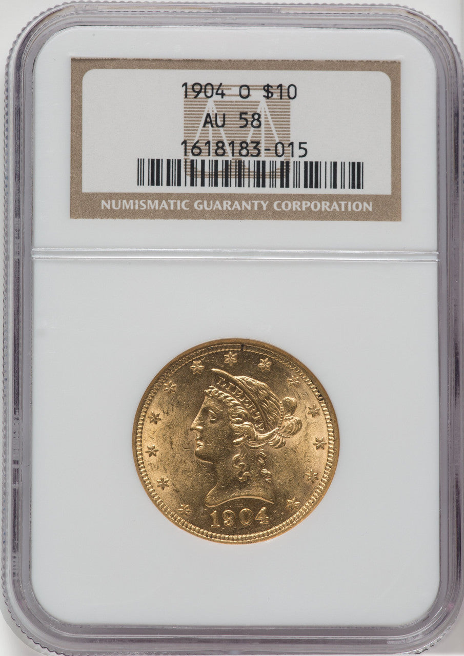 1904-O $10 Liberty Eagle NGC AU58