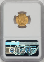 1857 $2.50 Liberty Quarter Eagle NGC MS61