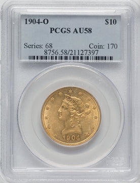 1904-O $10 Liberty Eagle PCGS AU58