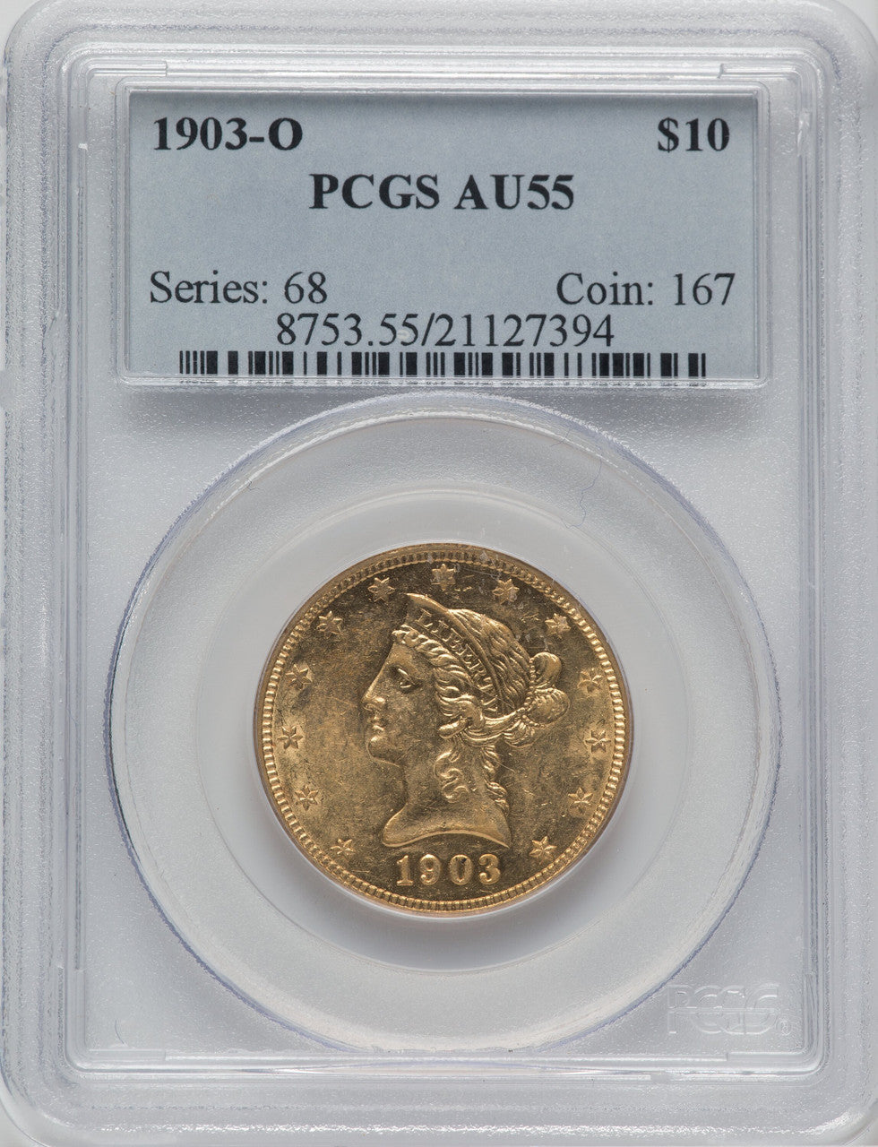 1903-O $10 Liberty Eagle PCGS AU55