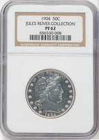 1904 50C Proof Barber Half Dollar NGC PR62
