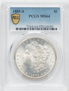 1885-S $1 Morgan Dollar PCGS MS64