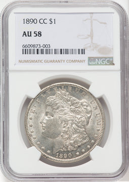 1890-CC $1 Morgan Dollar NGC AU58