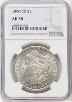 1890-CC $1 Morgan Dollar NGC AU58