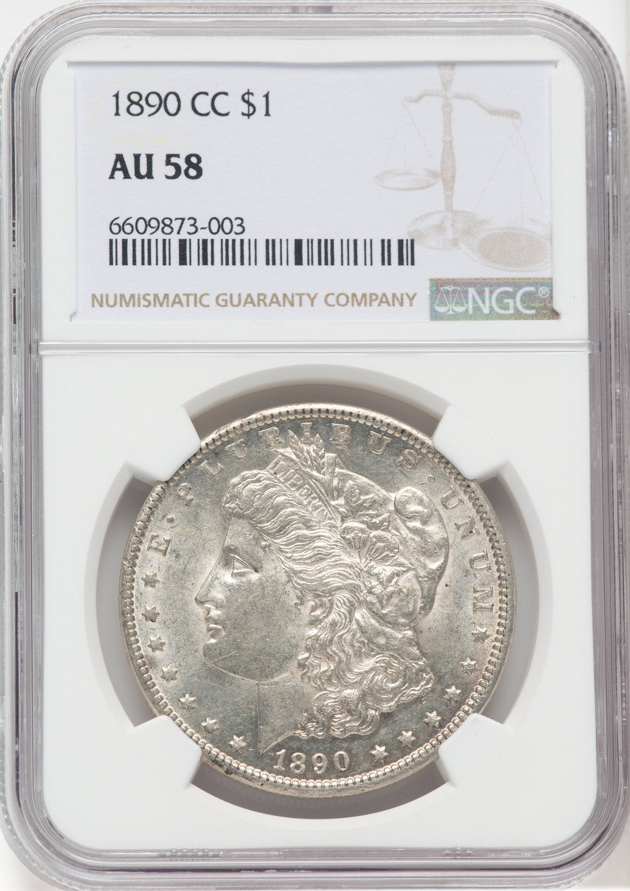 1890-CC $1 Morgan Dollar NGC AU58