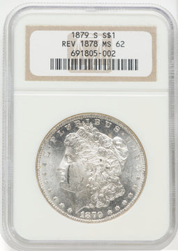 1879-S $1 Reverse of 1878 Morgan Dollar NGC MS62