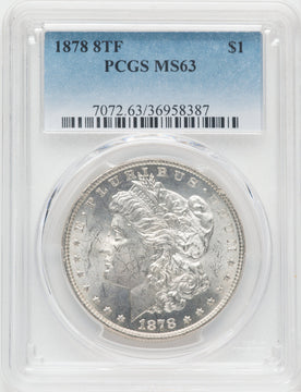1878 8TF $1 Morgan Dollar PCGS MS63