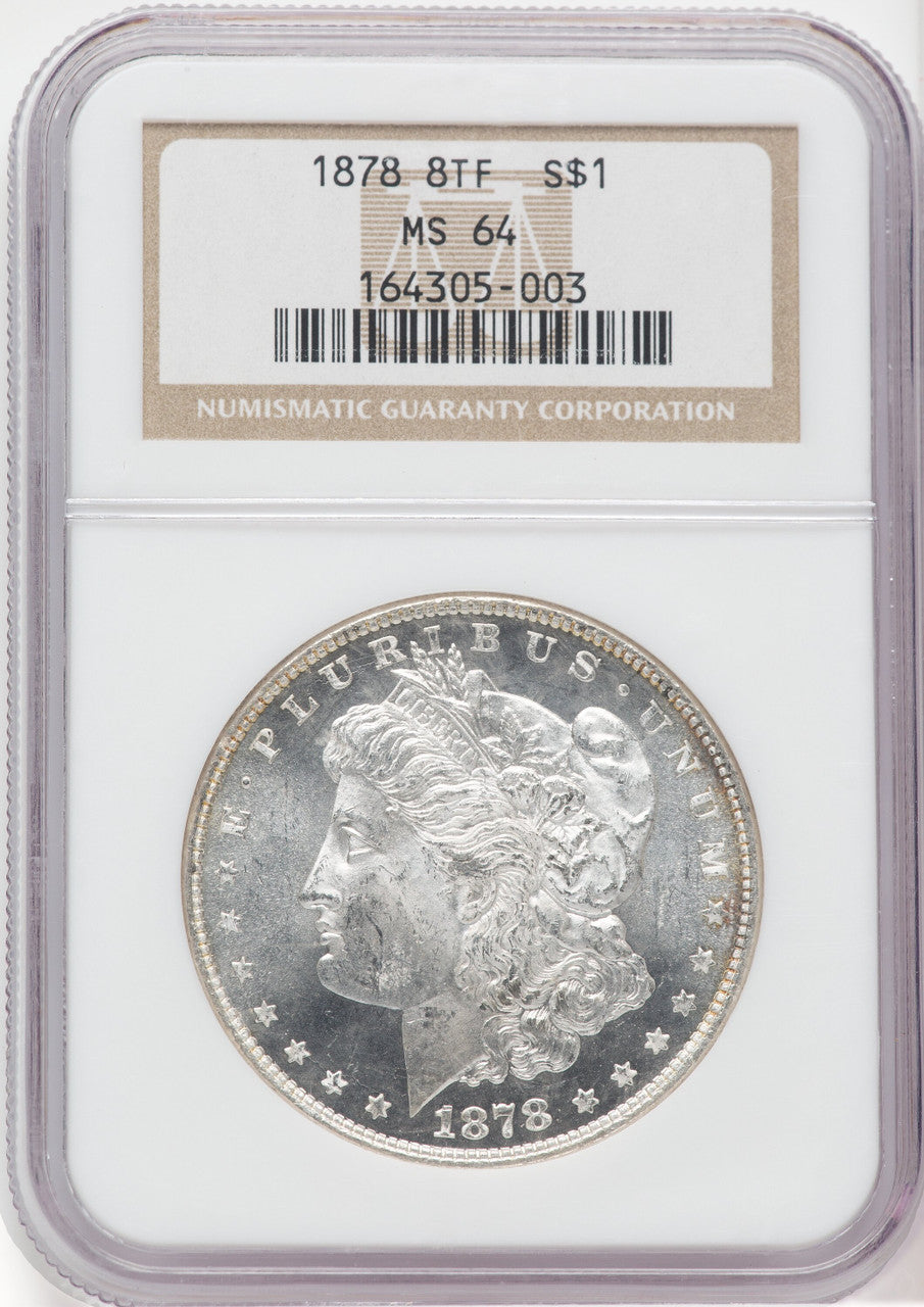 1878 8TF $1 Morgan Dollar NGC MS64