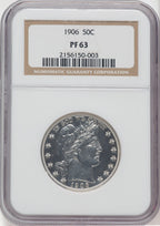 1906 50C Proof Barber Half Dollar NGC PR63