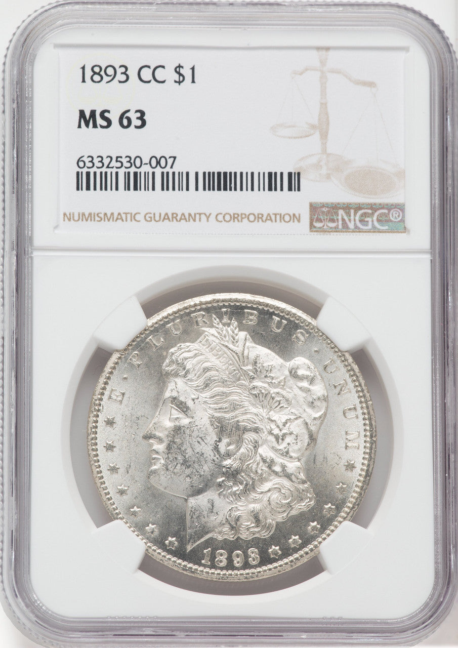 1893-CC $1 Morgan Dollar NGC MS63