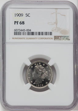 1909 5C Proof Liberty Nickel NGC PR68