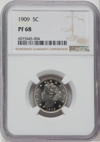 1909 5C Proof Liberty Nickel NGC PR68