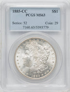 1885-CC $1 Morgan Dollar PCGS MS63