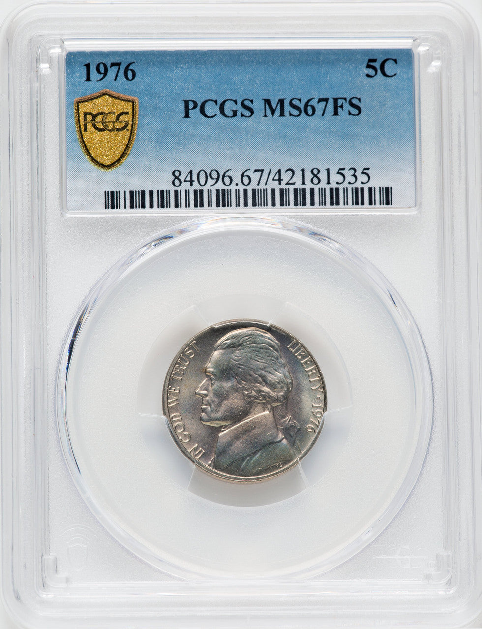 1976 5C FS Jefferson Nickel PCGS MS67