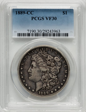 1889-CC $1 Morgan Dollar PCGS VF30