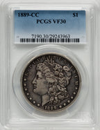 1889-CC $1 Morgan Dollar PCGS VF30