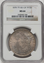 1878 7TF $1 Reverse of 1879 Morgan Dollar NGC MS64