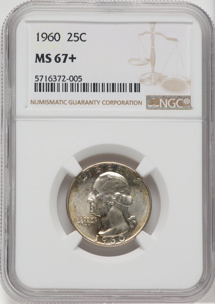 1960 25C NGC Plus Washington Quarter NGC MS67+
